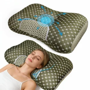 Soft Knit Ergonomic Neck Massage Pillow