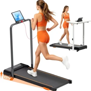 Walking Pad with 12% Incline, Under Desk Treadmill for Home