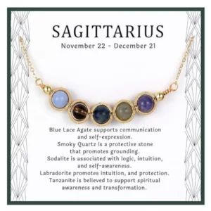 Zodiac Necklaces for Women, Natural Healing